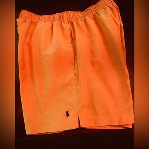 Men’s.. Polo Ralph Lauren Swim Trunks, Orange, Large 34-36” Waist